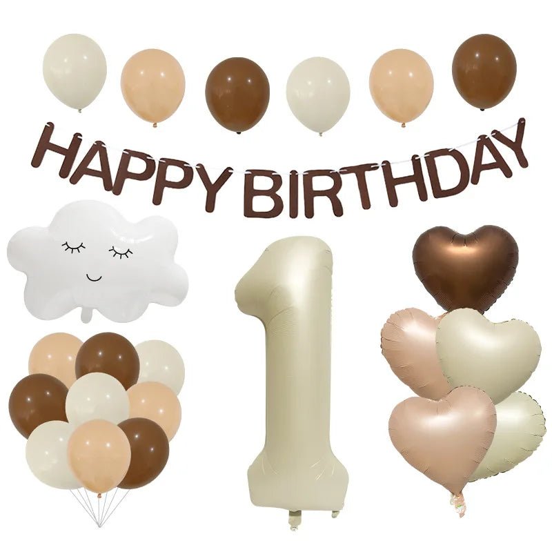 Birthday balloon set with &