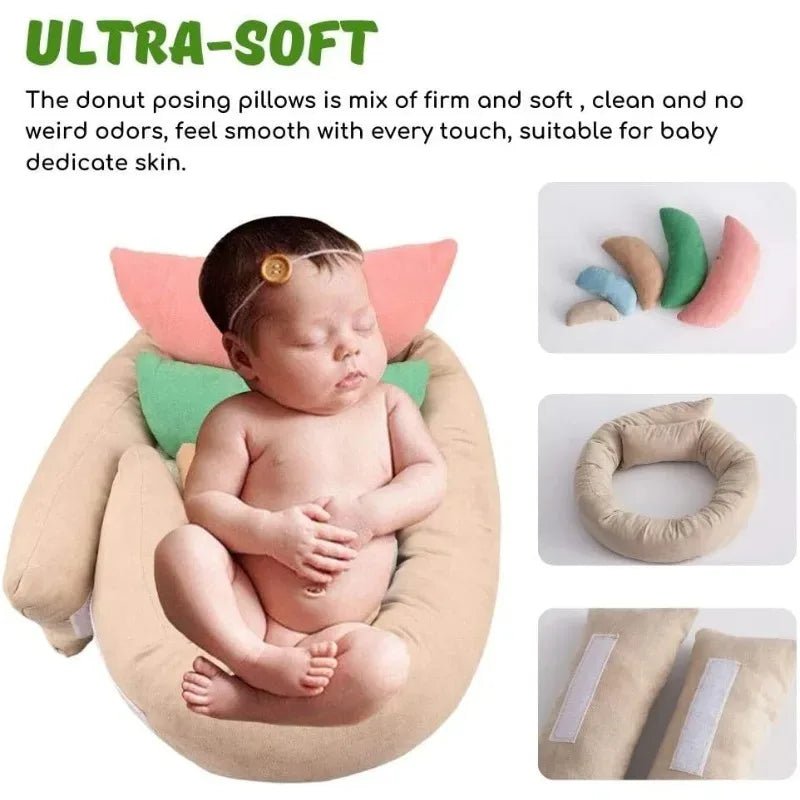 Newborn Photo Props 6pc Posing Pillow Basket Set--BowBabys