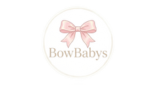 Logo of BowBabys with a pink bow on a white background