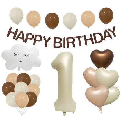 Birthday balloon set with &