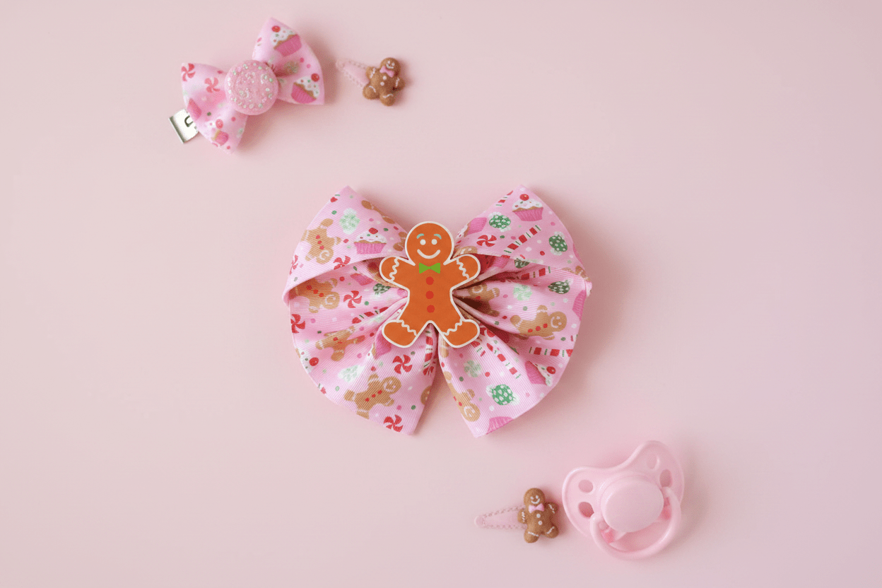Gingerbread Candy Hair Bow Hero 1