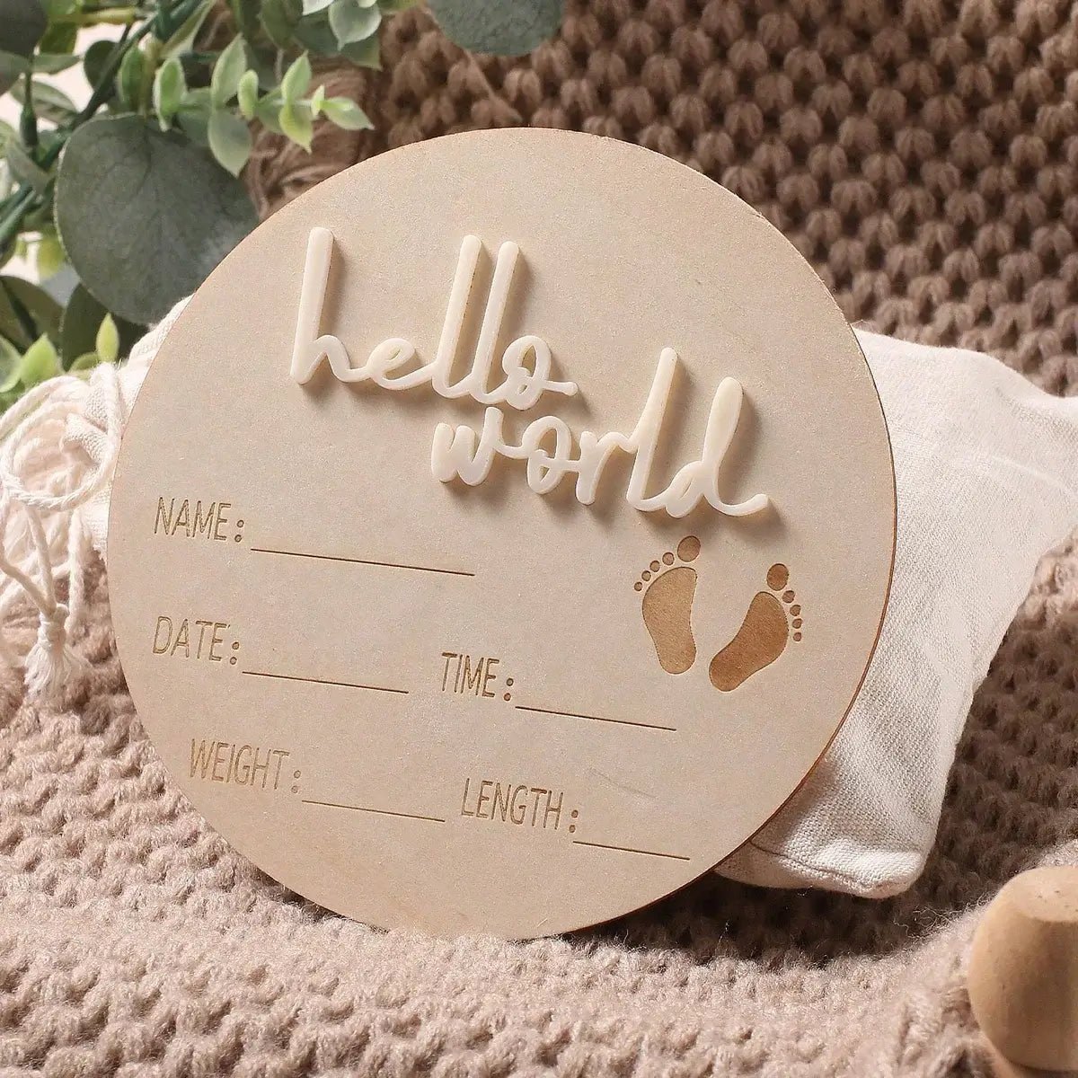 Wooden plaque with &