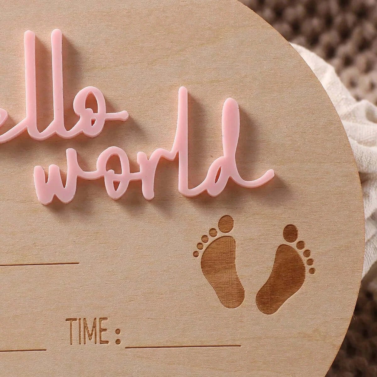 Wooden plaque with &