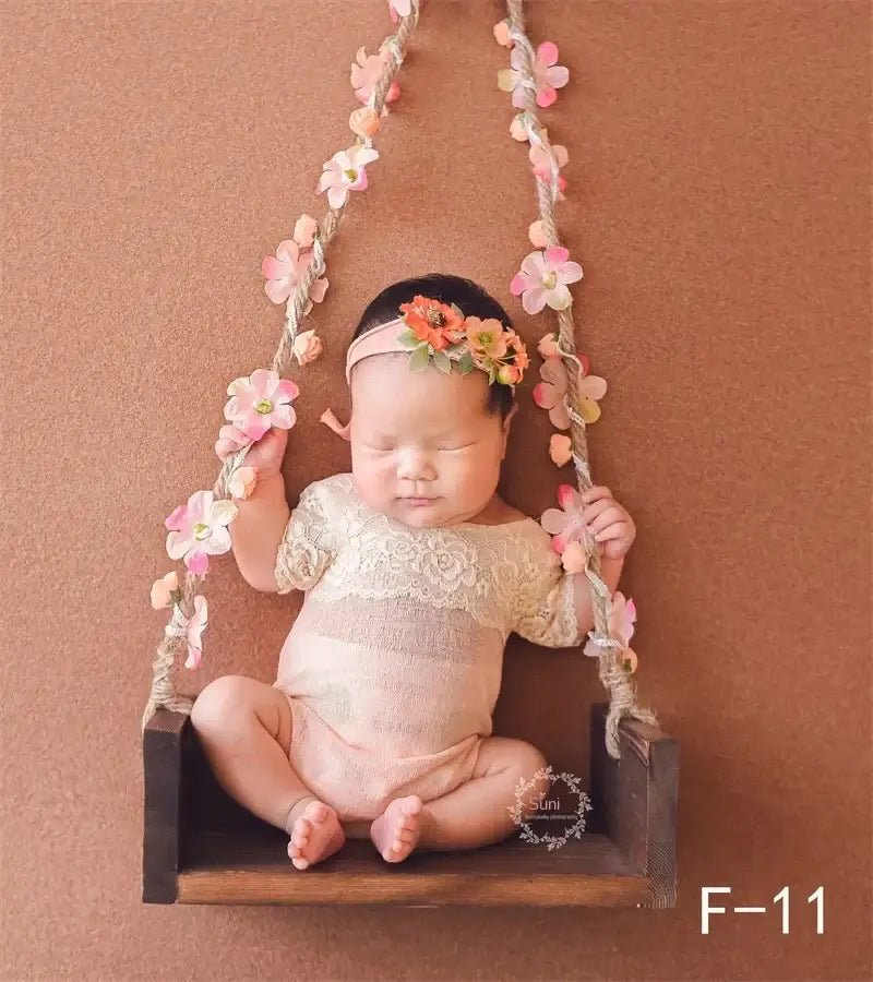 Newborn Photo Prop Wooden Swing Board Studio - BowBabys