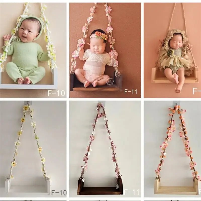 Newborn Photo Prop Wooden Swing Board Studio - BowBabys