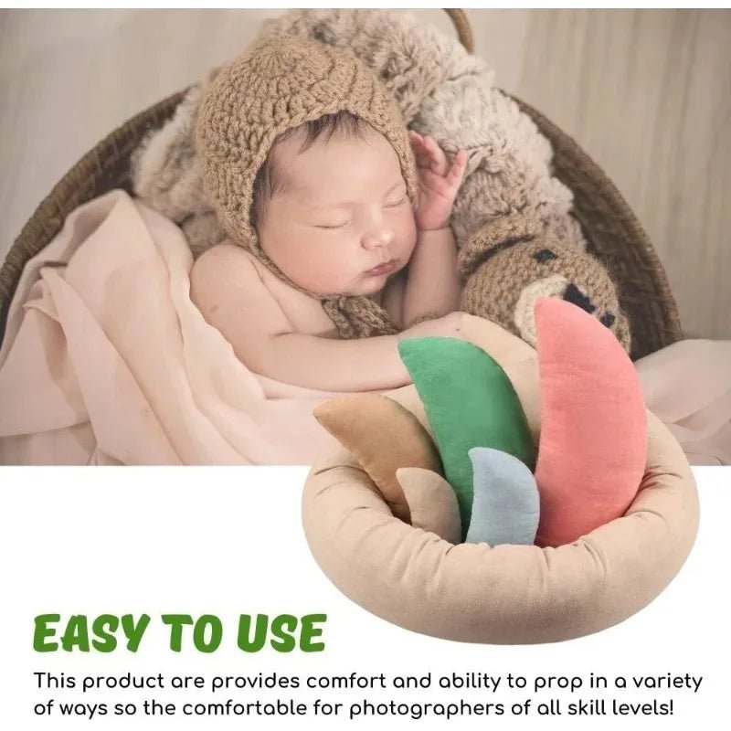 Newborn Photo Props 6pc Posing Pillow Basket Set--BowBabys