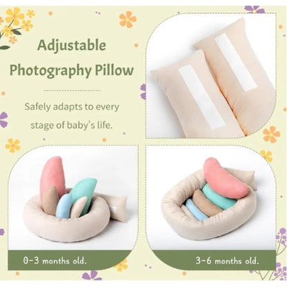 Newborn Photo Props 6pc Posing Pillow Basket Set--BowBabys