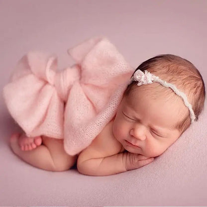 Newborn Photo Props – Butterfly Belt &amp; Lace Bow Set - newborn photo props - BowBabys