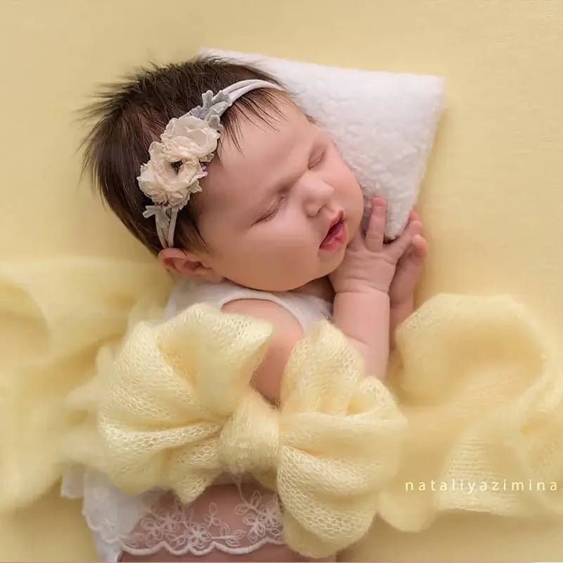 Newborn Photo Props – Butterfly Belt &amp; Lace Bow Set - newborn photo props - BowBabys
