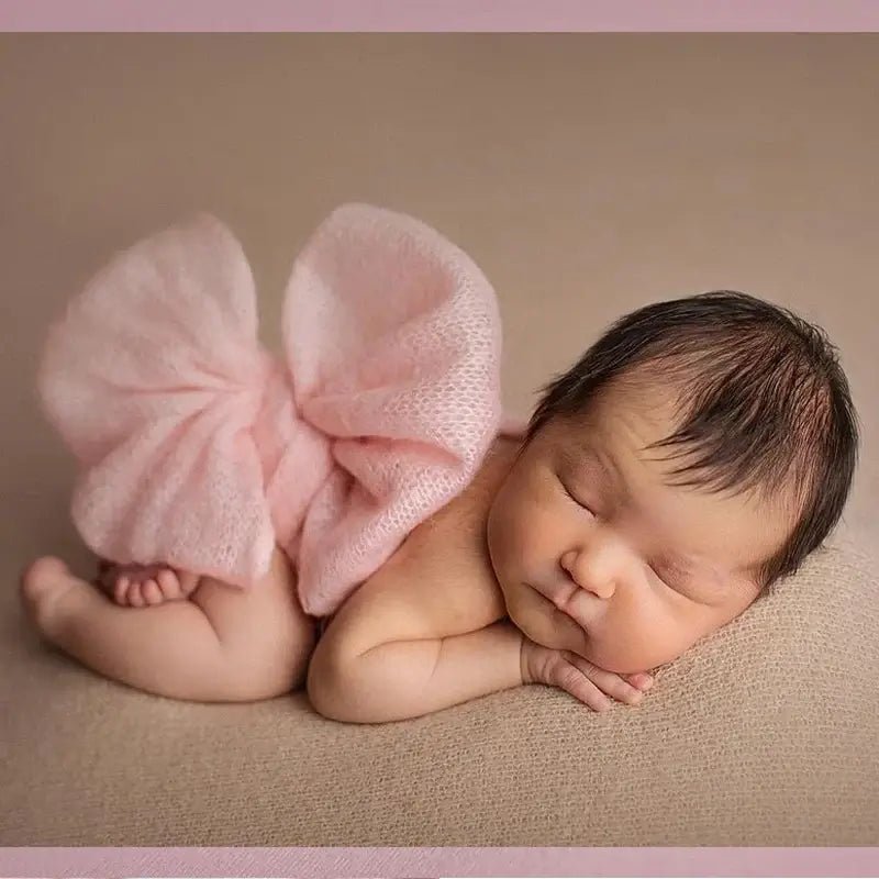 Newborn Photo Props – Butterfly Belt &amp; Lace Bow Set - newborn photo props - BowBabys