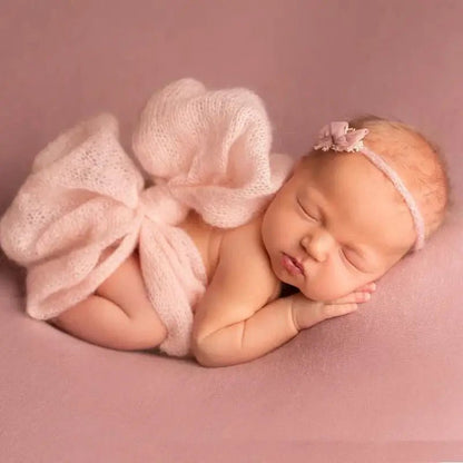 Newborn Photo Props – Butterfly Belt &amp; Lace Bow Set - newborn photo props - BowBabys