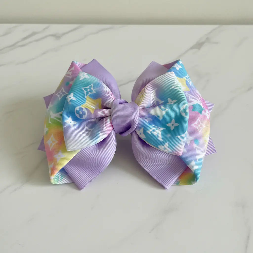 Pastel Rainbow Bow Showcase