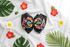 Tropical Hibiscus Hair Bow Hero Image