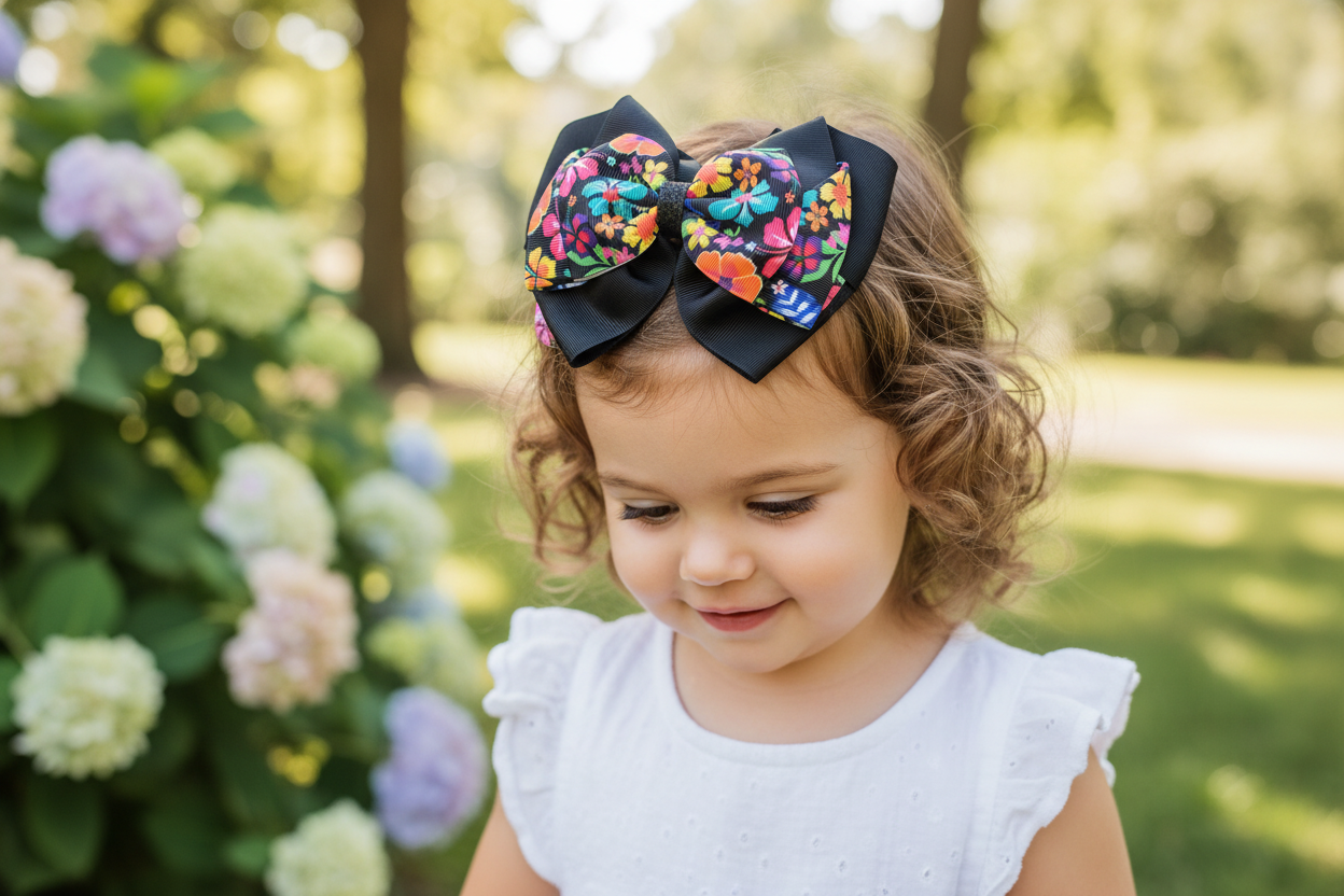 Tropical Hibiscus Bow on Toddler