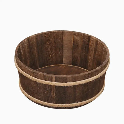 Wooden barrel on a white background
