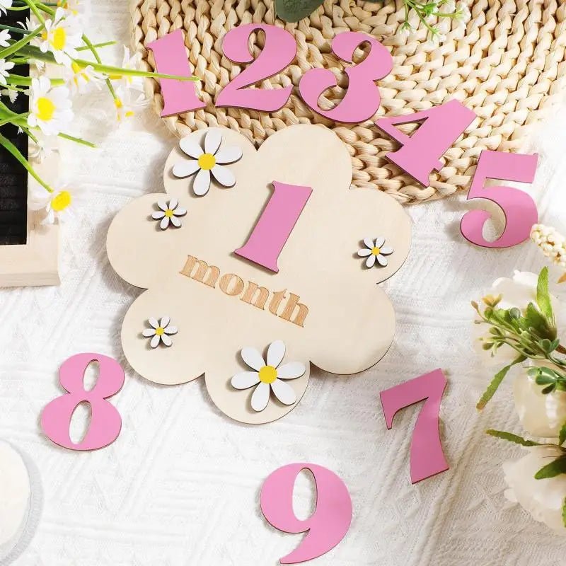 Baby milestone card with &