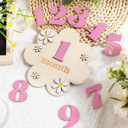 Baby milestone card with &