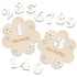Baby milestone cards with numbers and flowers on a white background