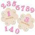 Baby milestone stickers with numbers and &