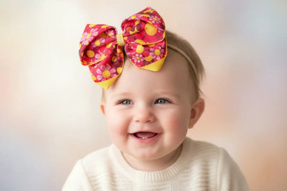 Baby with Floral Bow